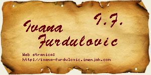 Ivana Furdulović vizit kartica